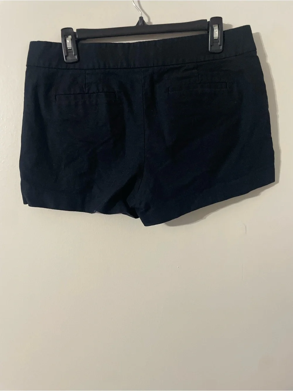 J. Crew Black Pleated Front Women's Shorts 98% Cotton Sz-Ladies 10